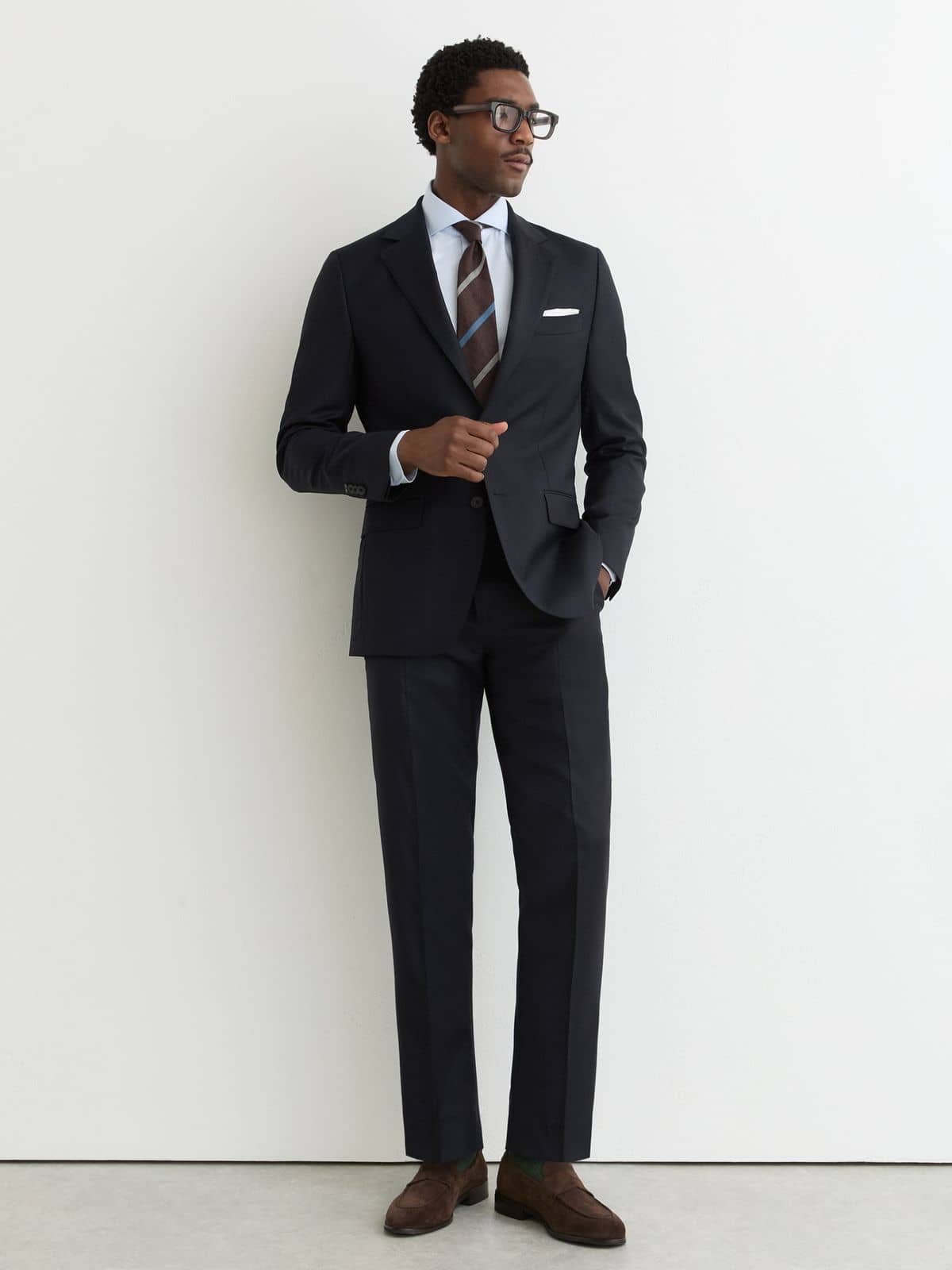 Black business suit tailored by best tailor in Koh Samui