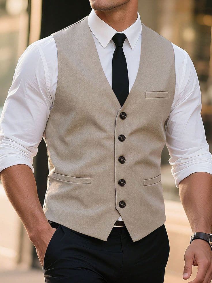 Formal tailored vest for business suit in Koh Samui tailor shop