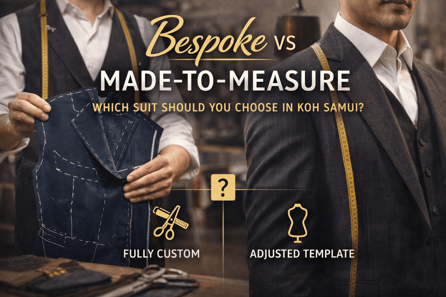 Cover Image for Bespoke vs Made-to-Measure: Which Suit Should You Choose in Koh Samui?