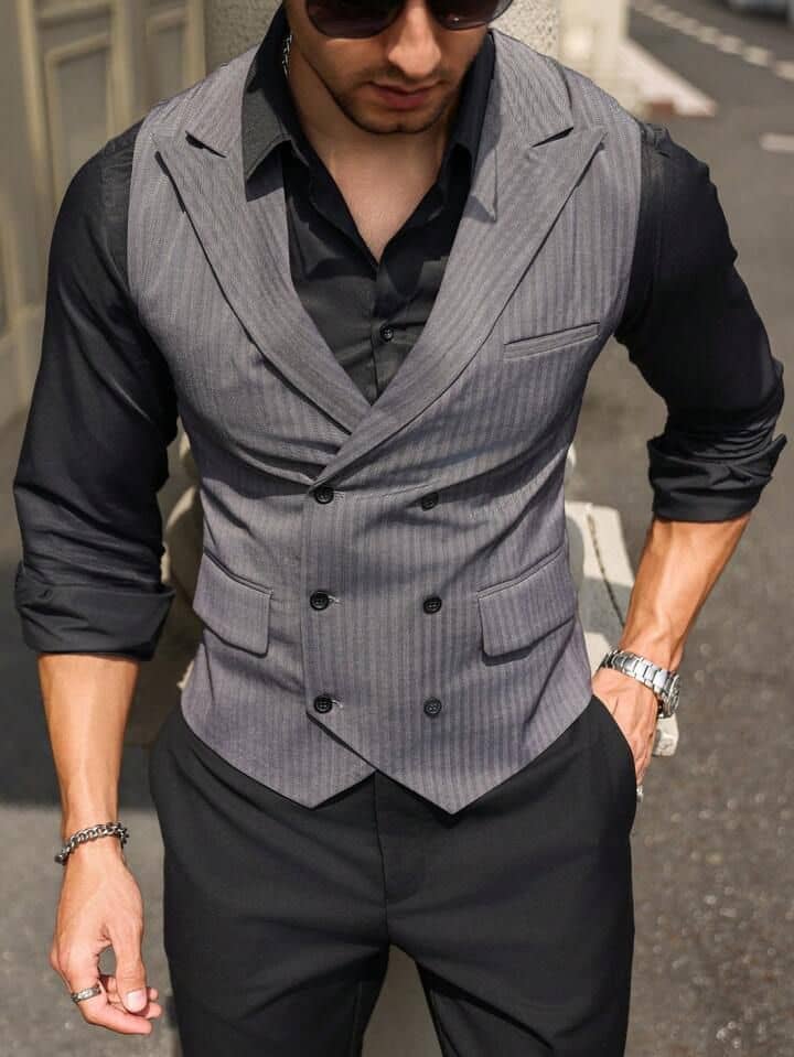 Pinstripe waistcoat tailored for men in Koh Samui